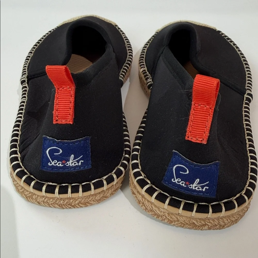 Sea Star Beachwear Espadrilles Size 9 Black